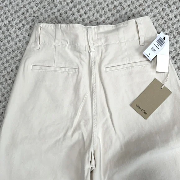 NWT Aritzia Wilfred Free Ascendant High-Rise Wide Leg Pants in Birch - Sz 00 - Picture 3 of 12